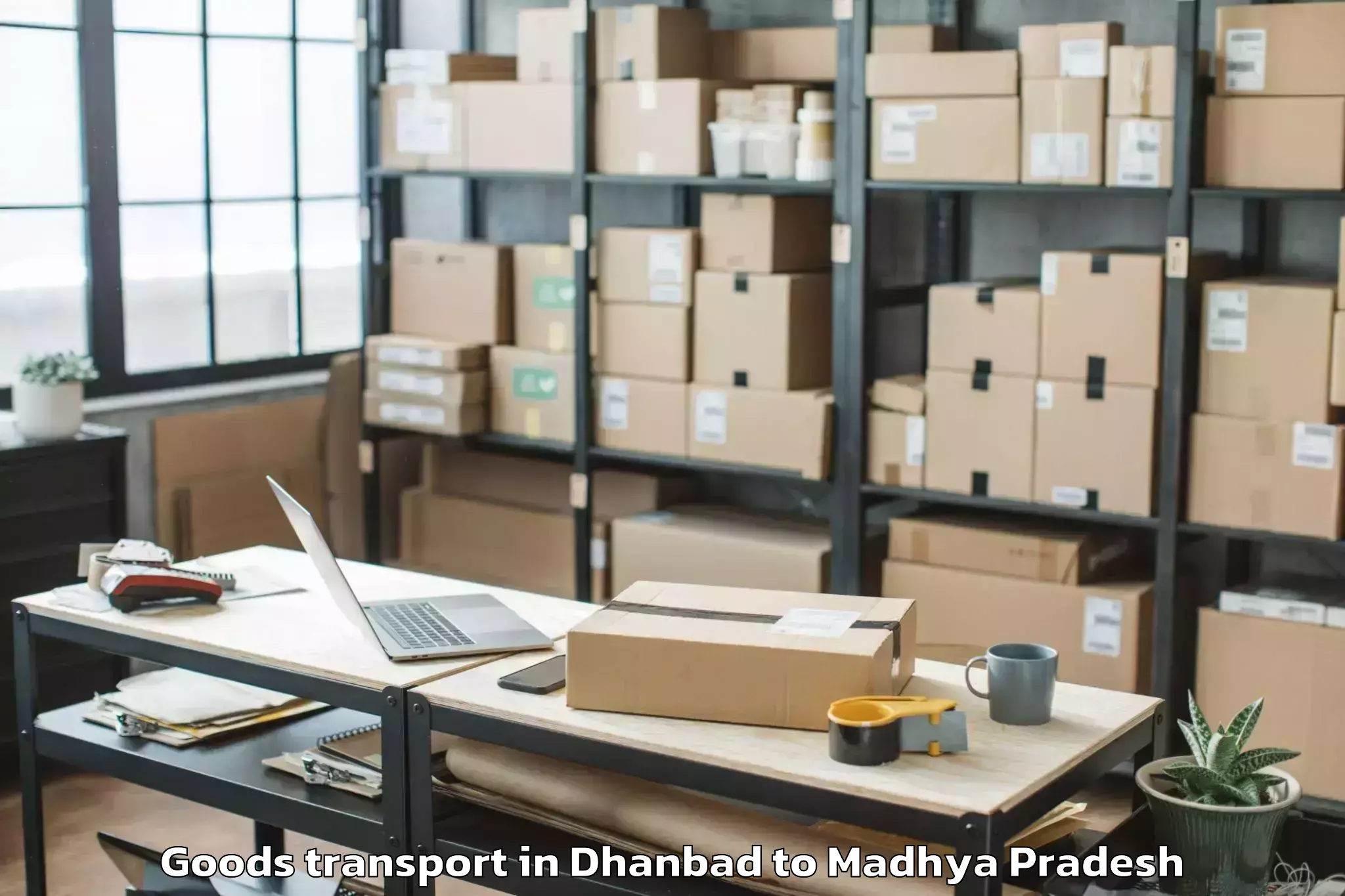 Comprehensive Dhanbad to Dewas Goods Transport